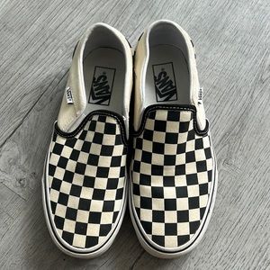 Checkerboard slip on Vans